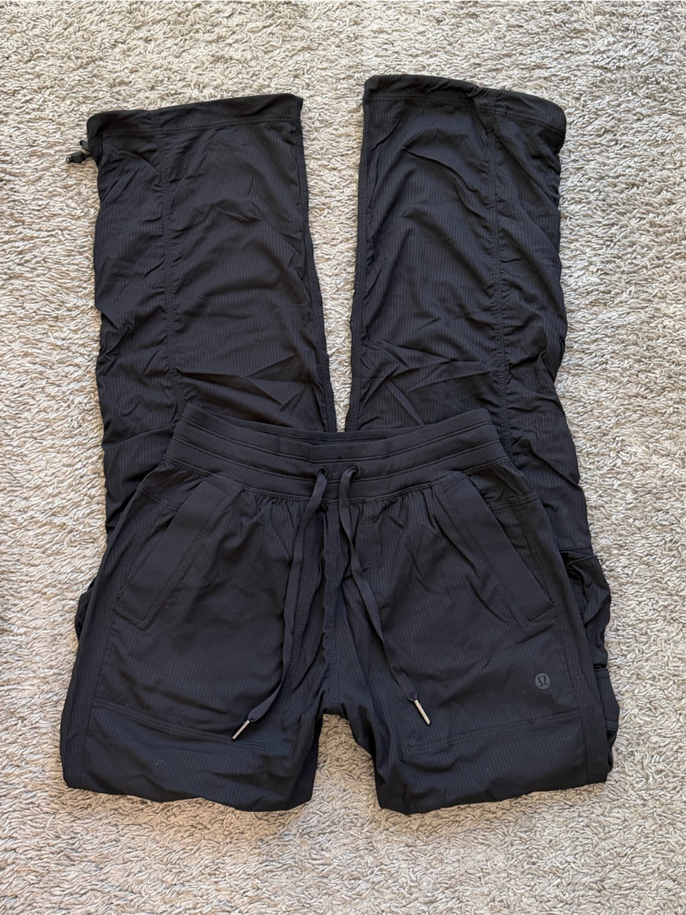 lululemon athletica Black Cargo Track Pants